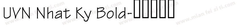 UVN Nhat Ky Bold字体转换
